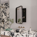 Recessed Metal Framed Medicine Cabinet With Mirror And Adjustable Shelves Wall Mirror With Storage For Bathroom by Unique Piece Furniture
