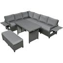 Tomax 5-Piece Outdoor Patio Rattan Sofa Set