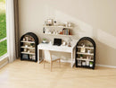Arched 4-Tier Storage Cabinet with Carved Edges by HouseOfZazla