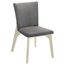 Jean - Upholstered Dining Side Chair (Set of 2) - Gray by HouseOfZazla