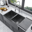 Double Bowl Farmhouse Sink / Stainless Steel Apron Front by HouseOfZazla