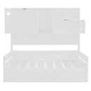 Daybed With All-In-One Cabinet And Shelf