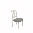 Tannen - Round 5 Piece Dining Table (Set of 5) - White And Gray by HouseOfZazla