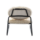 Accent Chair - Modern Industrial Slant Armchair with Metal Frame - Premium High Density Soft Single chair for Living Room Bedroom