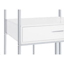 Draper - 5 Shelf LED Wine Cabinet With Pull Out Drawer - Gloss White by HouseOfZazla