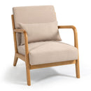 Leisure Chair With Solid Wood Armrest And Feet, Mid-Century Modern Accent Sofa, 1 Seat by HouseOfZazla