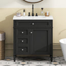 Bathroom Vanity With Top Sink, Storage Cabinet With 2 Drawers, Tip Out Drawer by HouseOfZazla