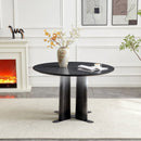 Round Dining Table With Cross Base, Modern Home Furniture by HouseOfZazla
