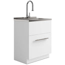 Metro - Laundry Cabinet & Faucet And Stainless Steel Sink by HouseOfZazla