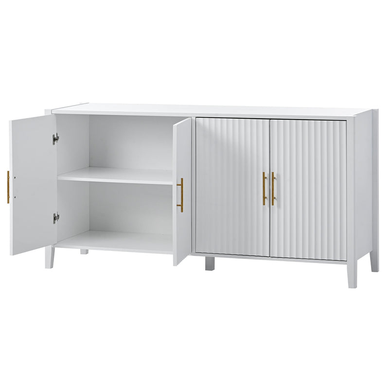 Accent Storage Cabinet Sideboard Wooden Cabinet with Metal Handles for Hallway, Entryway, Living Room, Bedroom