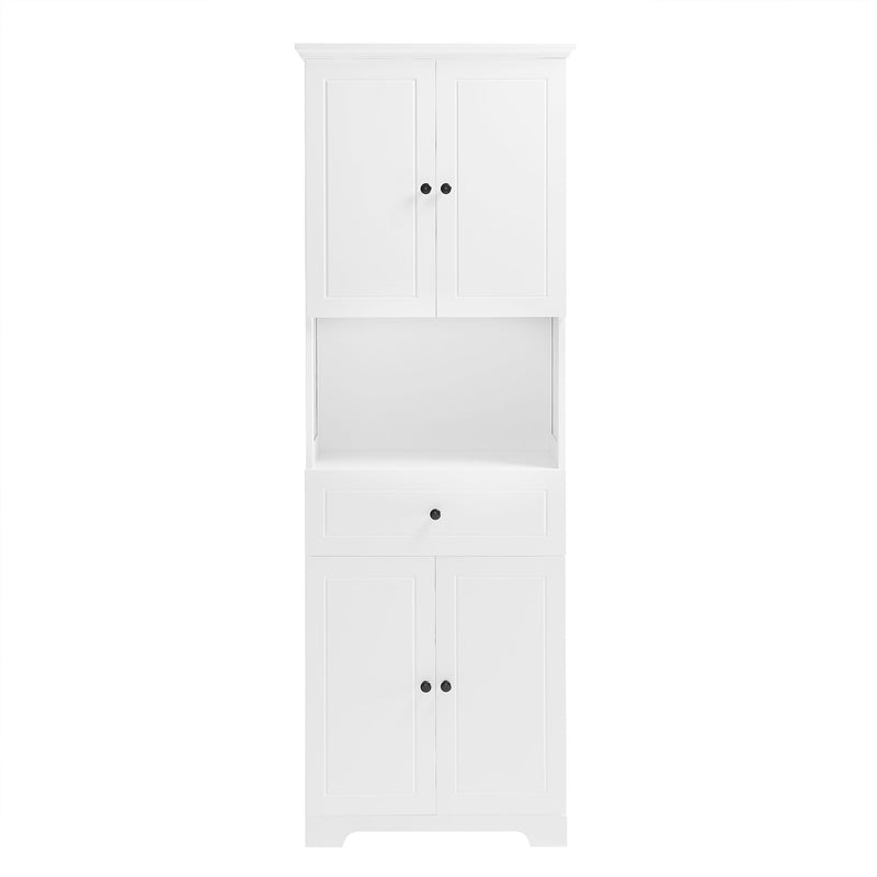 Walker Edison | White Tall Bathroom Storage Cabinet