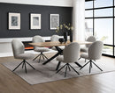 Lawton 7-Piece Dining Room Set - Natural / Black / Gray by HouseOfZazla