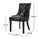 Cheney Contemporary Dining Chair Tufted Upholstery (Set of 2)