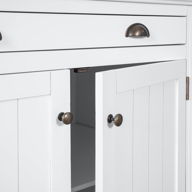 83.4"Tall Bookshelf &Writting Desk Suite,Modern Bookcase Suite with LED Lighting, Drawers,Doors,Study Desk and Open Shelves,2-Piece Set for Living Room,Home Office,Study Room,White