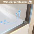 Double Sliding Shower Door With Explosion Proof Film by HouseOfZazla