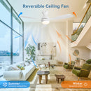 52" Low Profile Ceiling Fan with Lights, Quiet Reversible DC Motor, Dimmable LED by HouseOfZazla