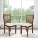 Modern Dining Chair, Wooden Back, Cushion Seats (Set of 2) by HouseOfZazla