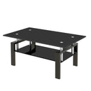 Tempered Glass Table With Storage by Unique Piece Furniture