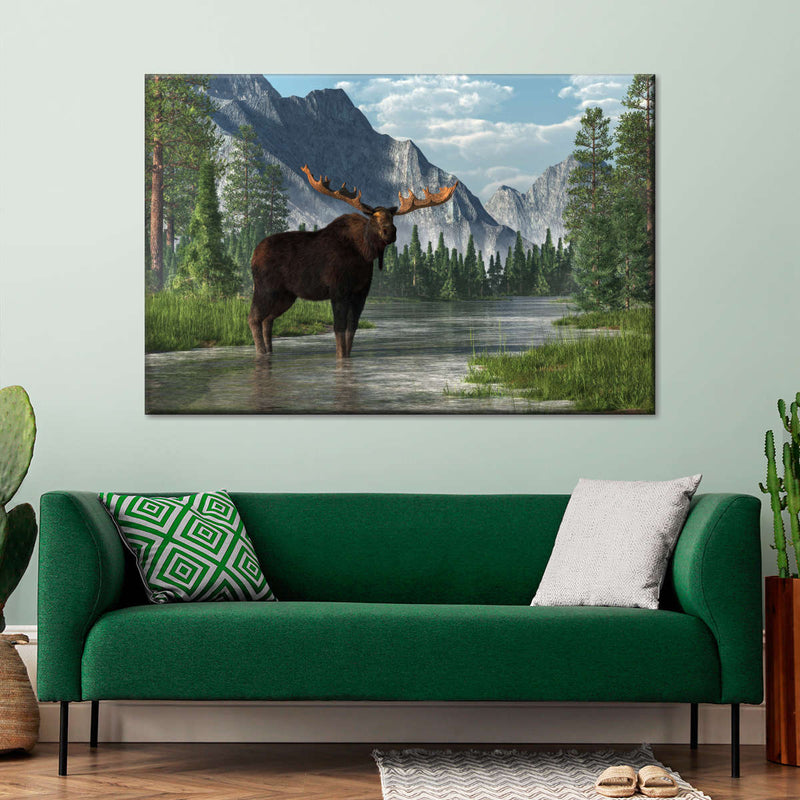 Bull Moose Habitat Wall Art