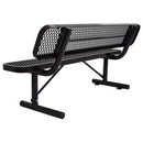 6' Outdoor Steel Bench With Backrest by Unique Piece Furniture