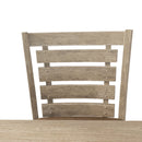 Dining Counter Height Chairs Modern Farmhouse Rustic Look Distressed Design Ladderback Solid Wood (Set of 2) - Grayish Brown
