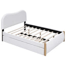 Upholstered Platform Bed With Wood Supporting Feet And Trundle by HouseOfZazla