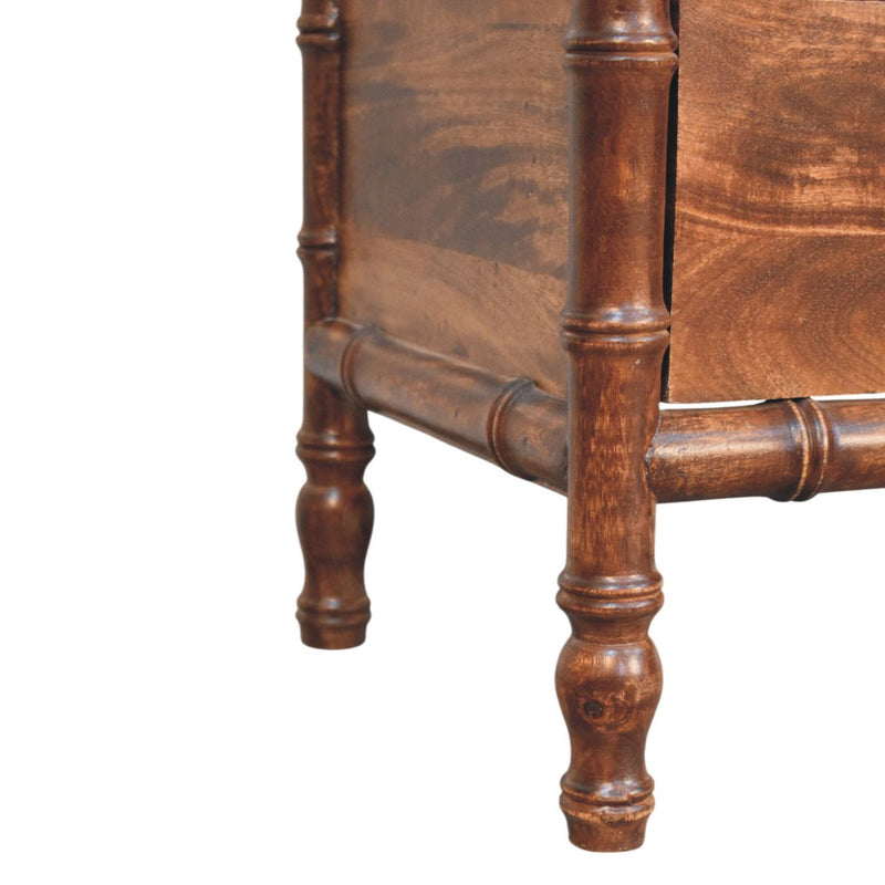 Solid Wood Bamboo Frame Nightstand in Roasted Almond, photo 5 of 7
