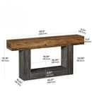 Console Table With 2 Tier Storage, U Shaped Base by HouseOfZazla