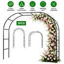 Adjustable Metal Garden Arch for Climbing Plants - 7.87ft Tall