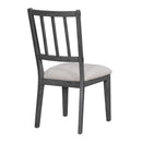 5-Piece Dining Table Set, 44" Round Dining Table with Curved Bench & Side Chairs for 4-5 People for Dining Room and Kitchen (Grey)