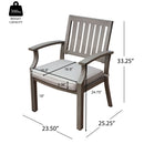 Outdoor Modern Aluminum Dining Chair with Cushion (Set of 2) by HouseOfZazla
