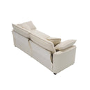 Modern 2 Seater With 4 Pillows, Upholstered Deep Seating Loveseat by HouseOfZazla
