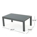 Outdoor Coffee Table Aluminum And Glass