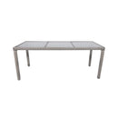 9 piece Outdoor Patio Wicker Dining Set Patio Wicker Furniture Dining Set Glass Top Grey