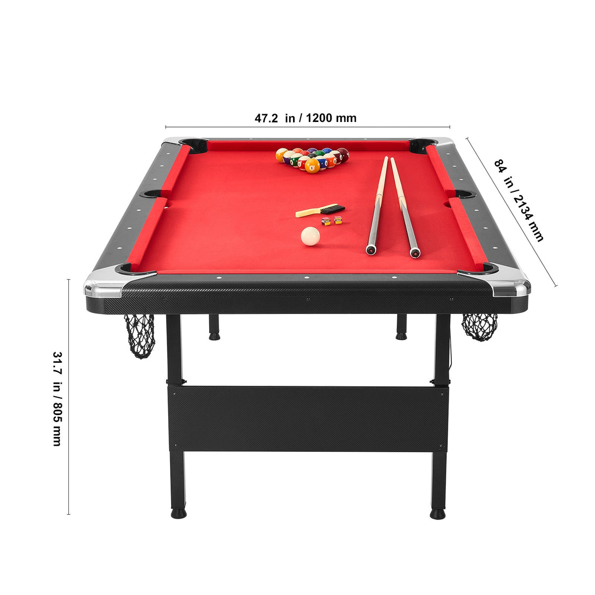 7 ft Foldable Portable Billiards Table with Complete Accessories, photo 9 of 10