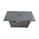 Propane Outdoor Fire Pit Table With Lid - Gray by HouseOfZazla