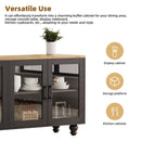 Farmhouse TV Stand With Solid Wood Gourd Shaped Legs For TVs Up To 70" by HouseOfZazla