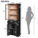 Bathroom Storage Cabinet, Adjustable Shelves & Drawer, Freestanding Tower by Unique Piece Furniture