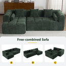 Sectional Free Combined Sofa With 2 Side Pockets by HouseOfZazla