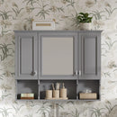 Wall Mounted Bathroom Medicine Wall Cabinet With Mirror & Open Shelves by Unique Piece Furniture
