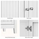 Mid Century Modern Double Door Storage Cabinet With Knobs - White by HouseOfZazla