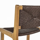 Acacia Wood Outdoor Armless Barstool - Teak Set of 2
