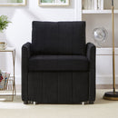 Upholstered Convertible Sleeper Sofa With 5 Position Backrest, Side Pockets, Storage by HouseOfZazla