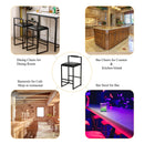Elegant Bar Stool Set With Backrest And Footrest, Counter Height (Set of 2) by HouseOfZazla
