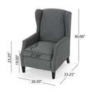 Westeros Wing Back Fabric Upholstered Recliner by Unique Piece Furniture