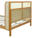 Premium Rubber Wood Platform Queen Bed Frame with Headboard by HouseOfZazla