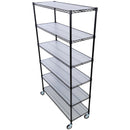 6 Tier 6000Lbs Capacity Nsf Metal Shelf Wire Shelving Unit, Heavy Duty Adjustable Storage Rack With Wheels & Shelf Liners For Commercial Grade Utility Steel Storage Rack by HouseOfZazla