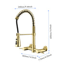 3 Functions Wall Mounted Bridge Kitchen Faucet