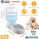 3.5L/1Gal Pet Water Dispenser Self-Dispensing Gravity Pets Water Feeder Automatic Pet Waterer Cat Dog by GBruno Store
