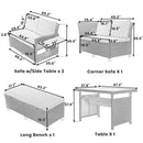 Tomax 5-Piece Outdoor Patio Rattan Sofa Set
